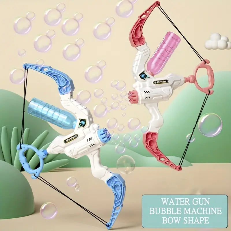 2-In-1 Bellenblaasmachine en Waterpistool Boog Speelgoed voor Kinderen - Buiten