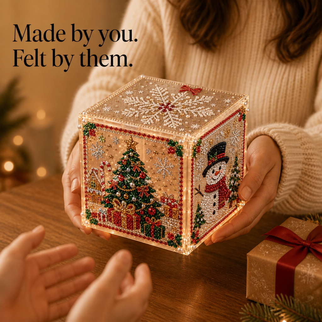 3D Diamond Painting Kerstgeschenkdoos