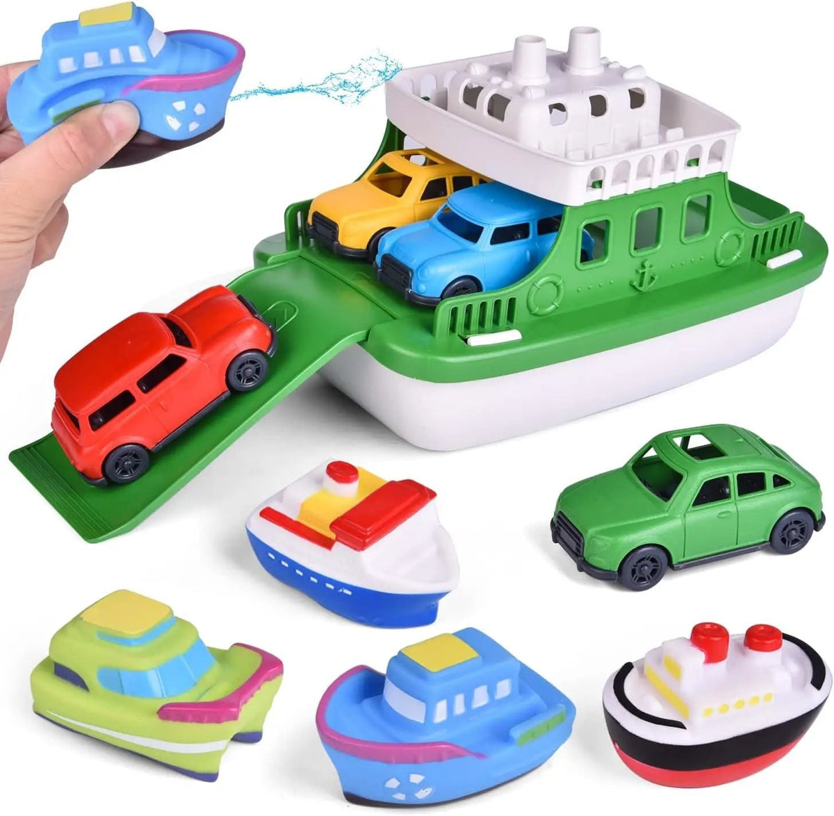 Badwaterspeelgoedset voor kinderen - Boten & auto's