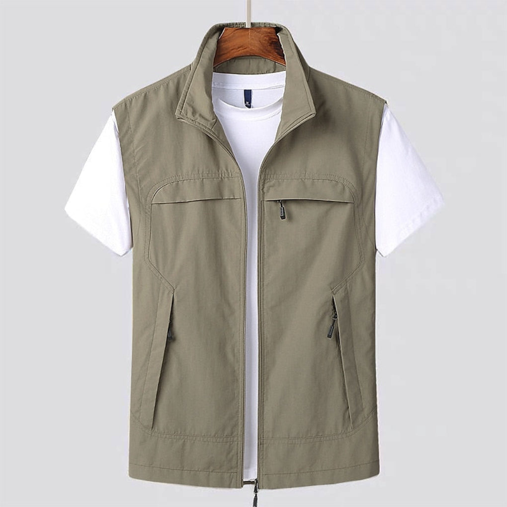 Bodywarmer met opstaande kraag en ritssluiting - Ademend en sneldrogend
