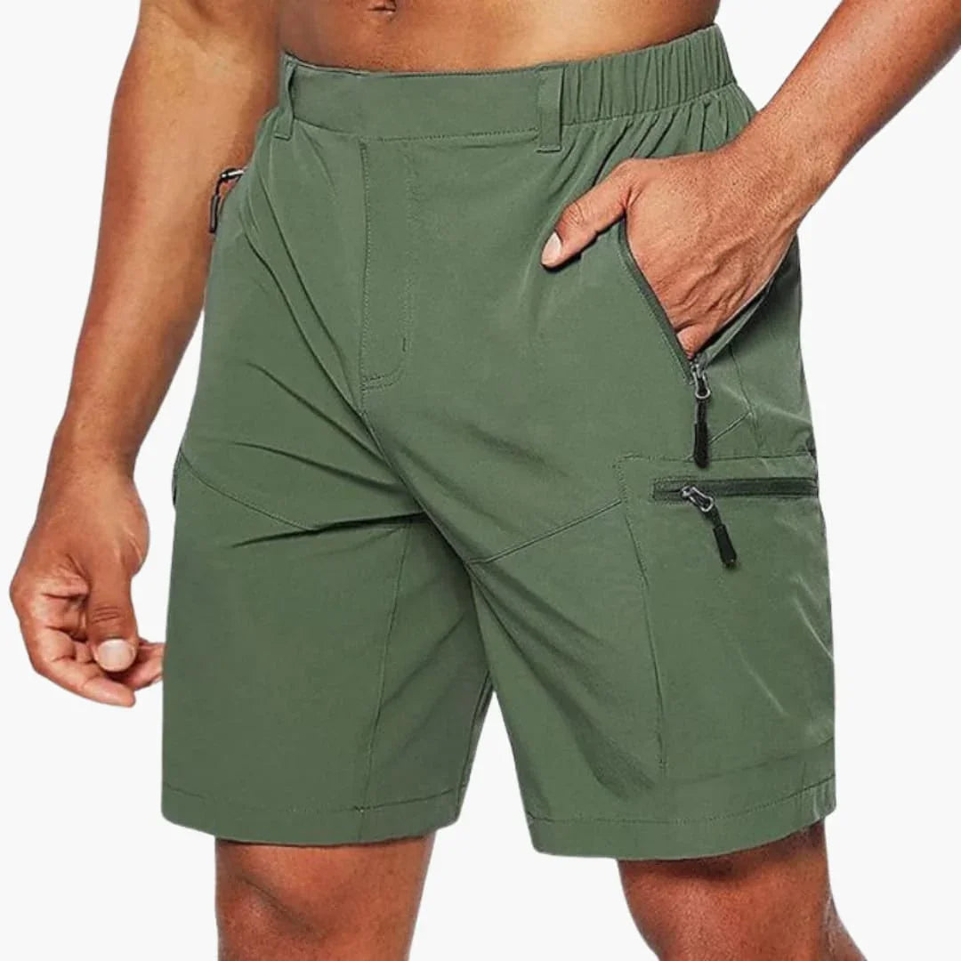 Cargoshorts voor heren van ripstopmateriaal met ritszakken