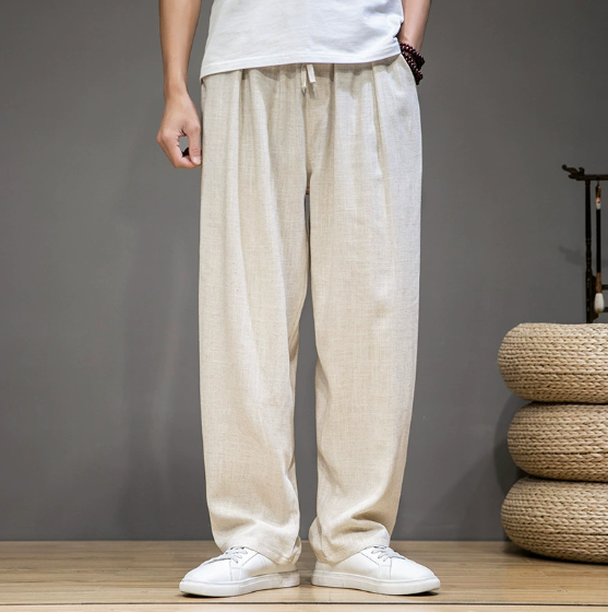 Casual broek voor heren in wijd model