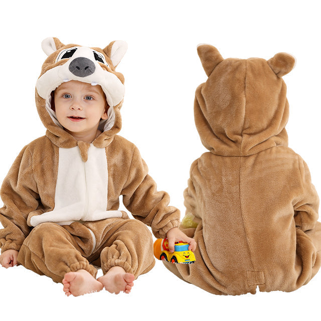 Comfortabele kinderjumpsuit met capuchon - zachte winterwarmte