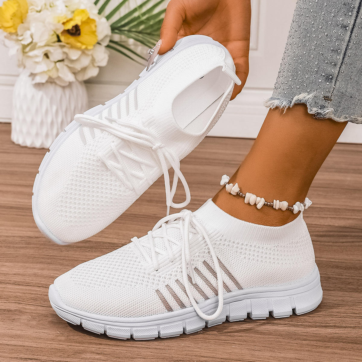 Compacte damessneakers
