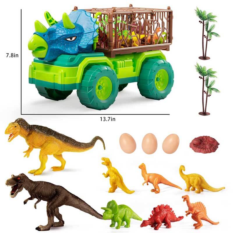 Dinosaurus transportvrachtwagen en speelfiguren speelset voor kinderen