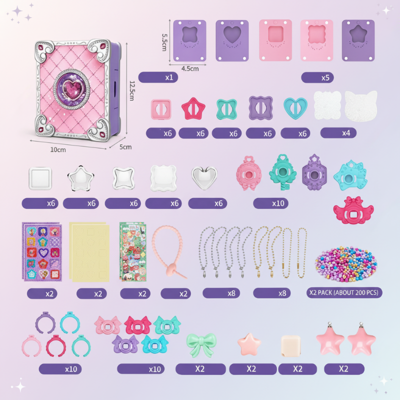DIY 3D-stickers en sieraden knutselset voor kinderen