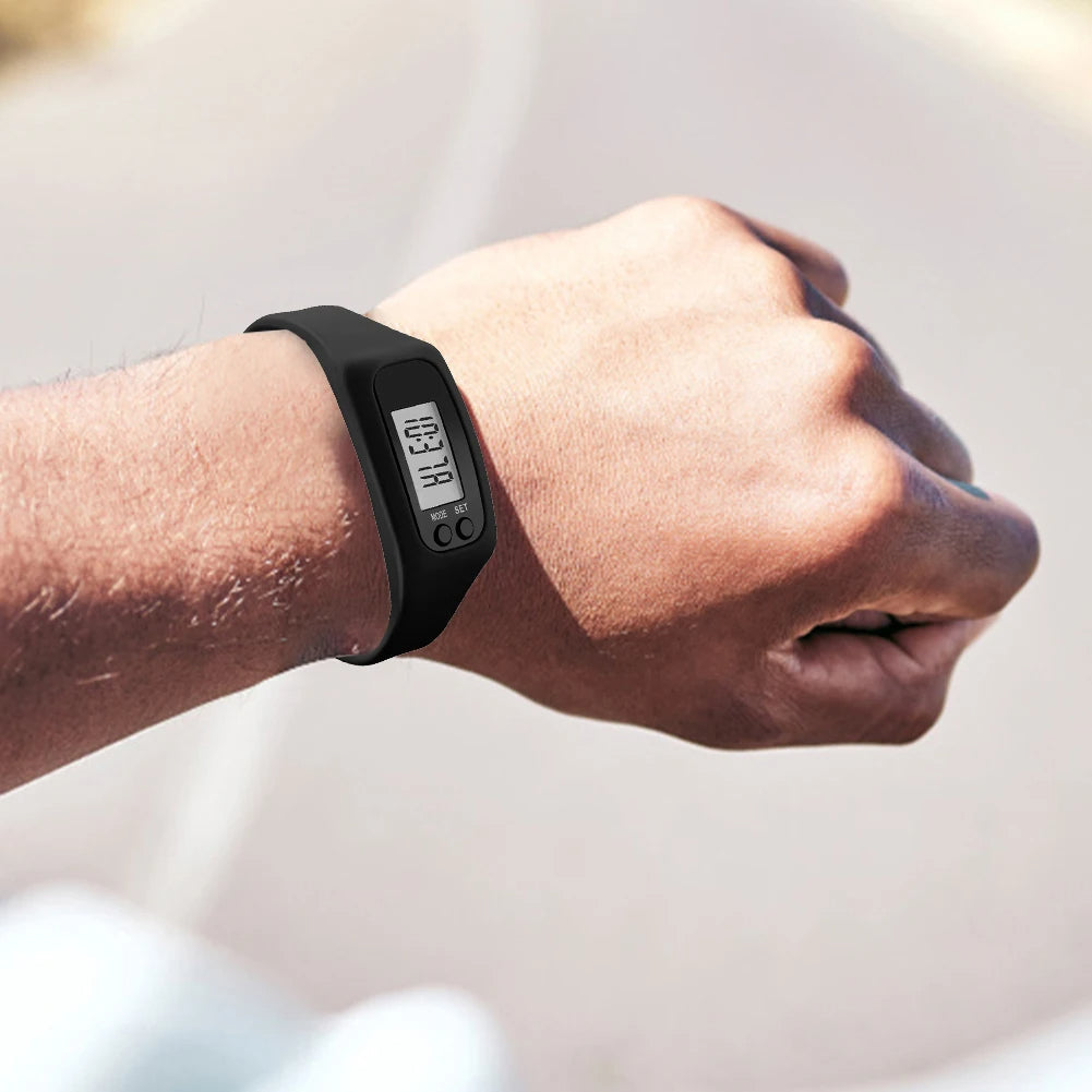 Eenvoudig horloge met stappenteller