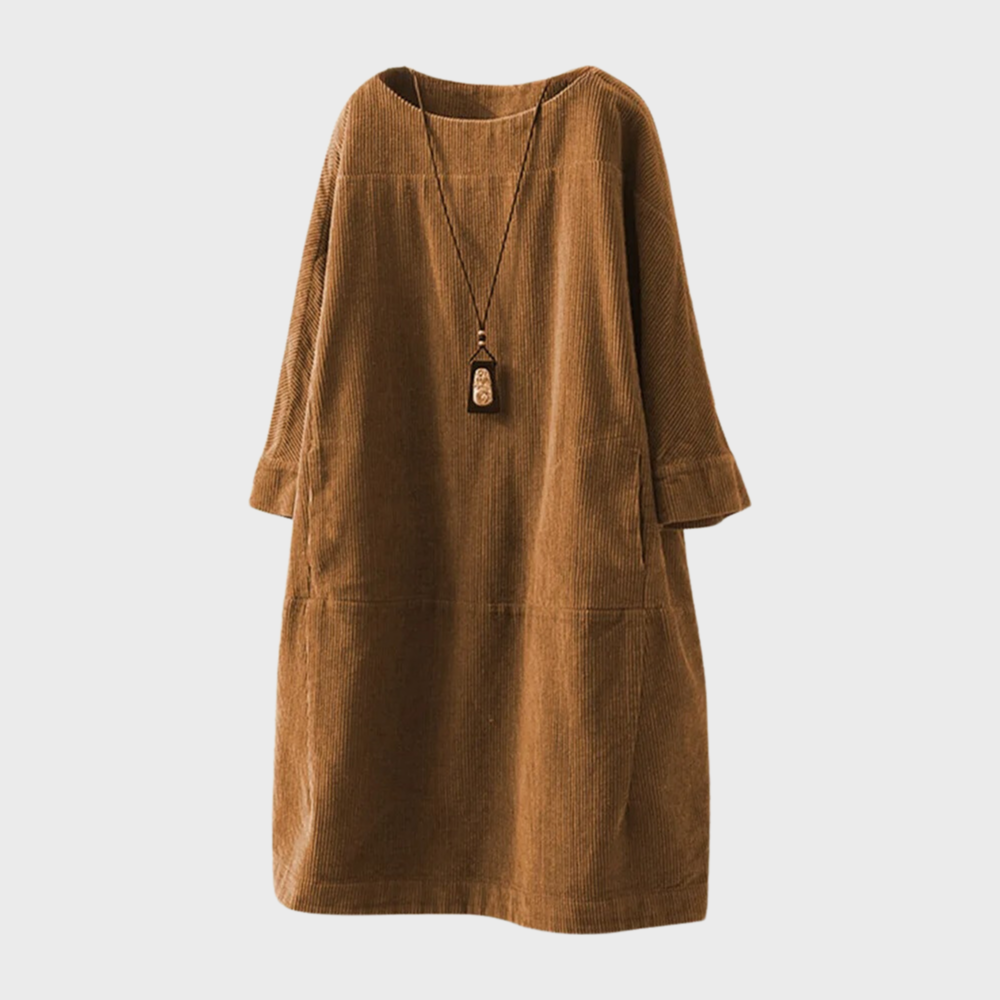 Elegante fluwelen jurk met zachte structuur voor dames