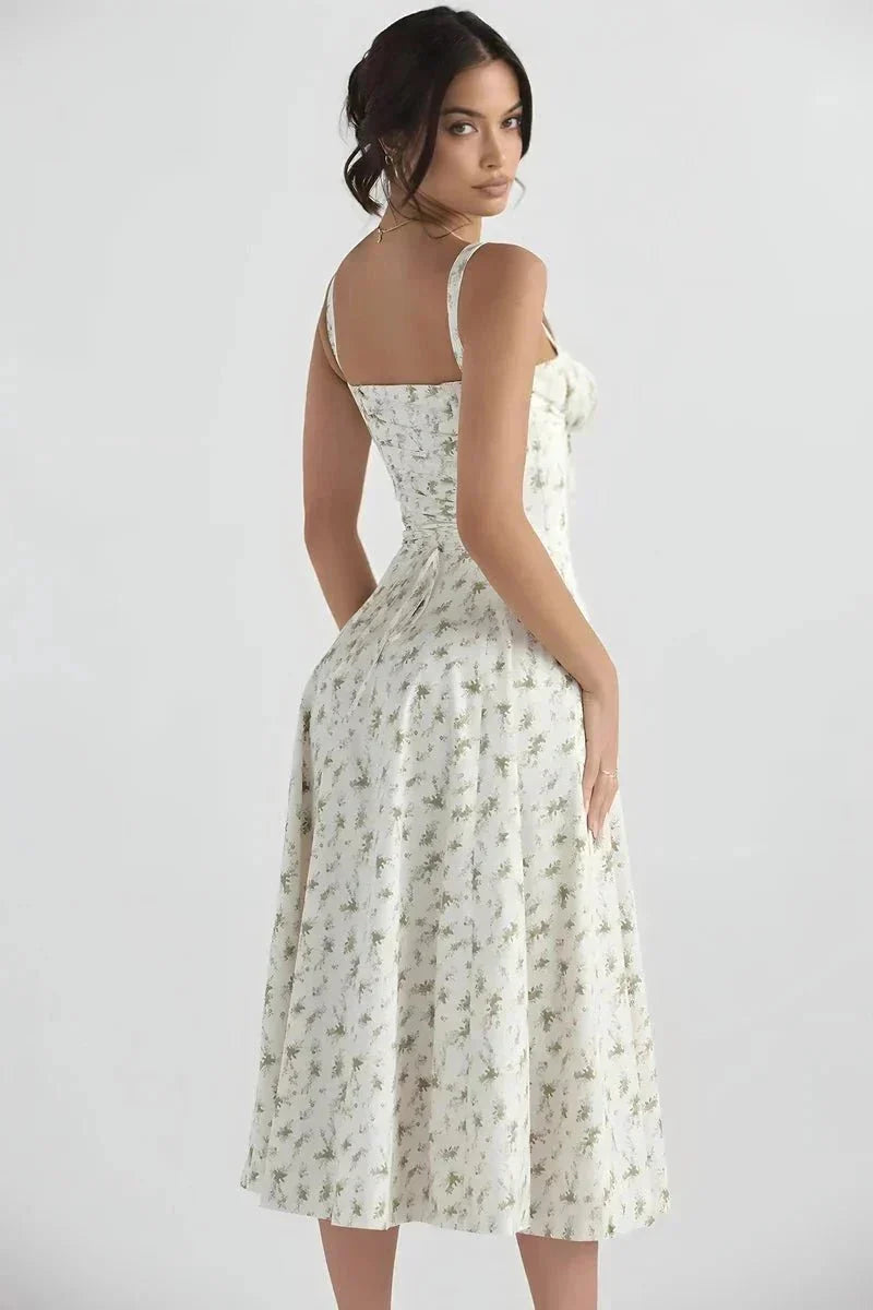 Elegante zomerjurk met bloemenprint