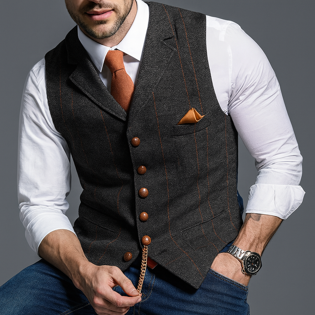 Formeel gilet met V-hals - Dubbelrijig en tijdloze elegantie