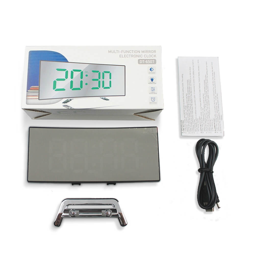 Gebogen digitale led-wekker