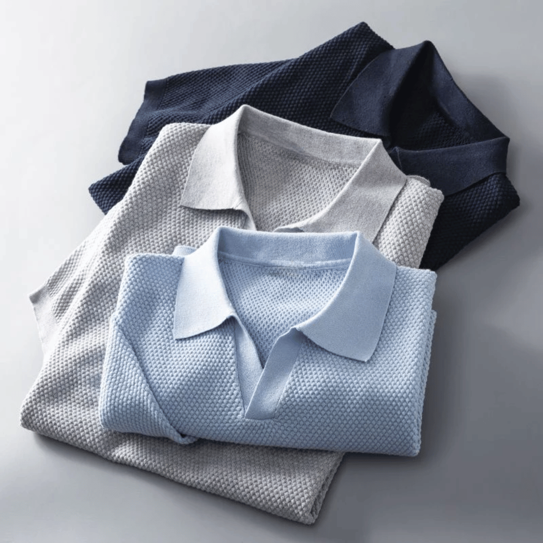 Gebreid Poloshirt voor Heren – Ademend Comfort & Elegante Stijl