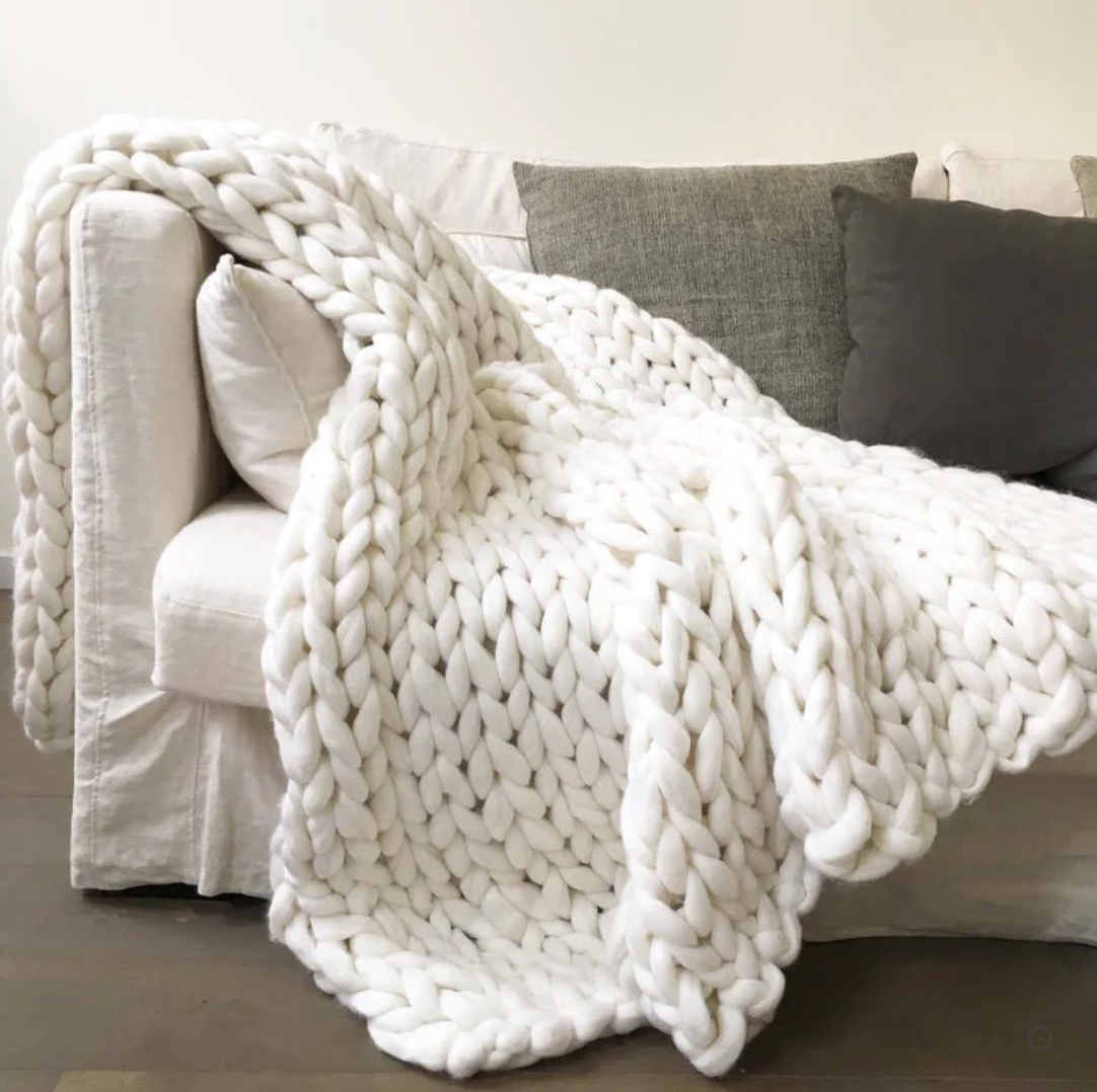 Gebreide deken van merinowol – Warmte & luxe