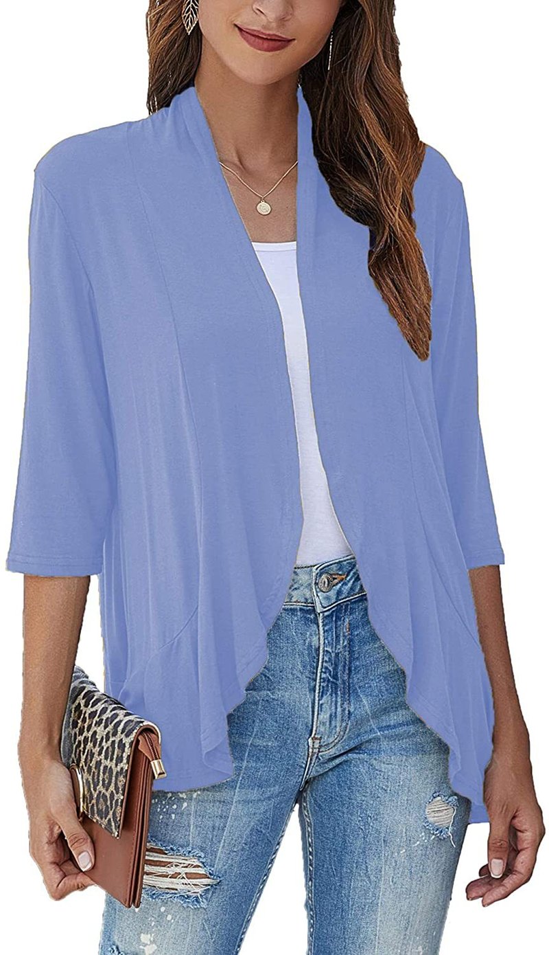 Gedrapeerd vest met open voorkant