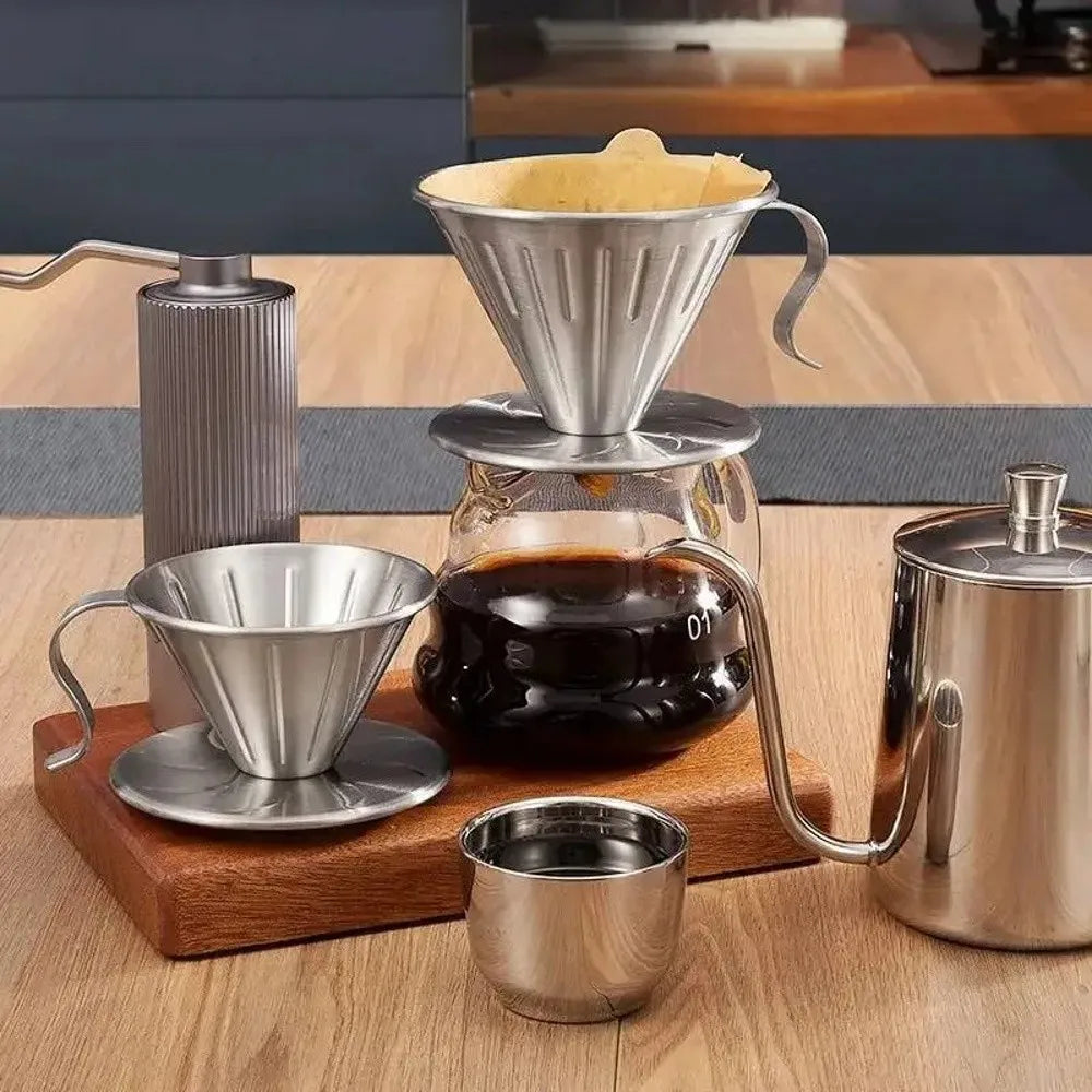 Geribbelde opschenk koffiefilterhouder