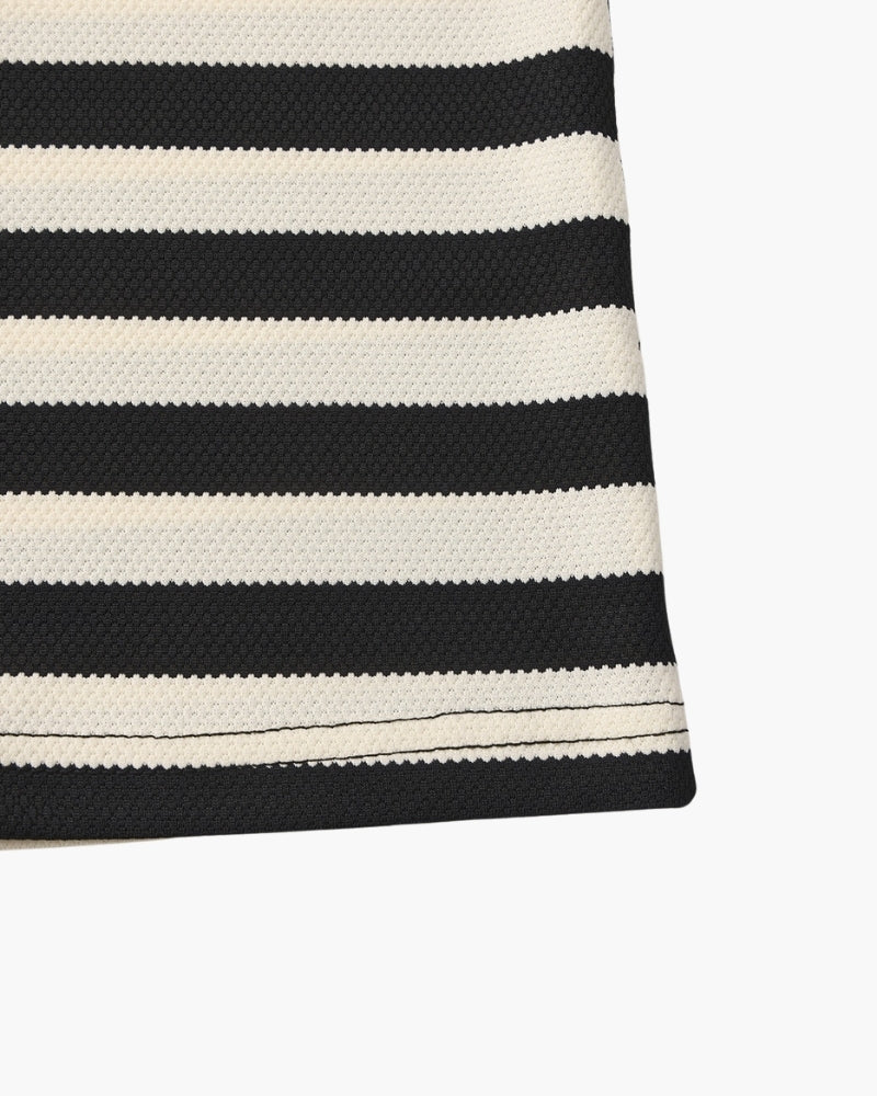 Gestreept katoenen herenpoloshirt met losse pasvorm