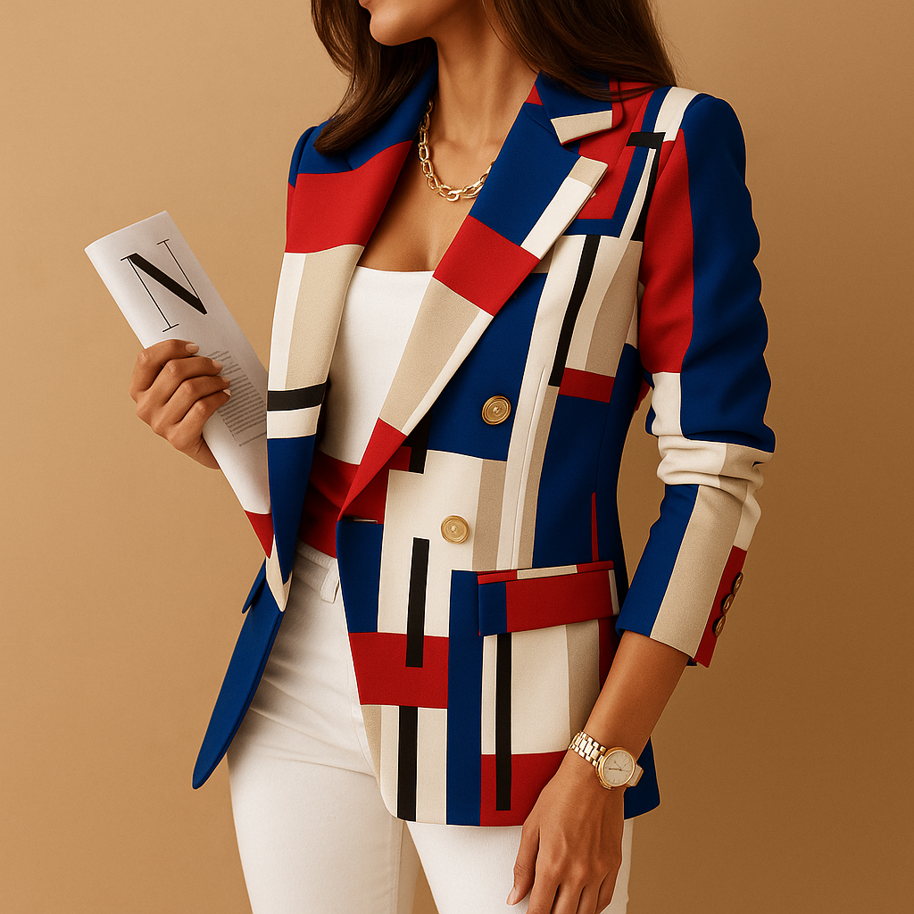 Getailleerde damesblazer met functionele zakken – elegante zwarte damesblazer in klassieke tinten