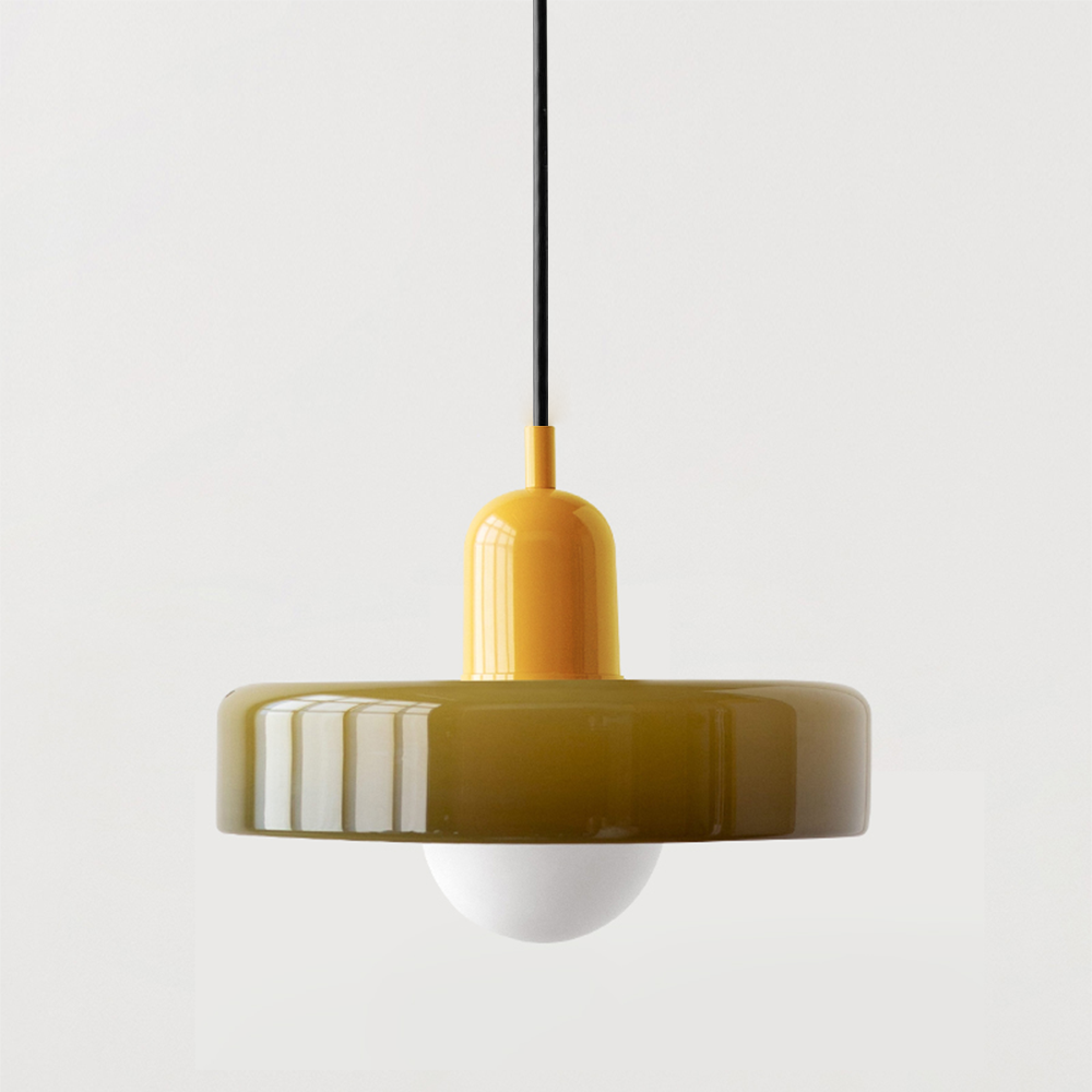 Glazen hanglamp in Bauhaus-design – Artistiek, modern en tijdloos