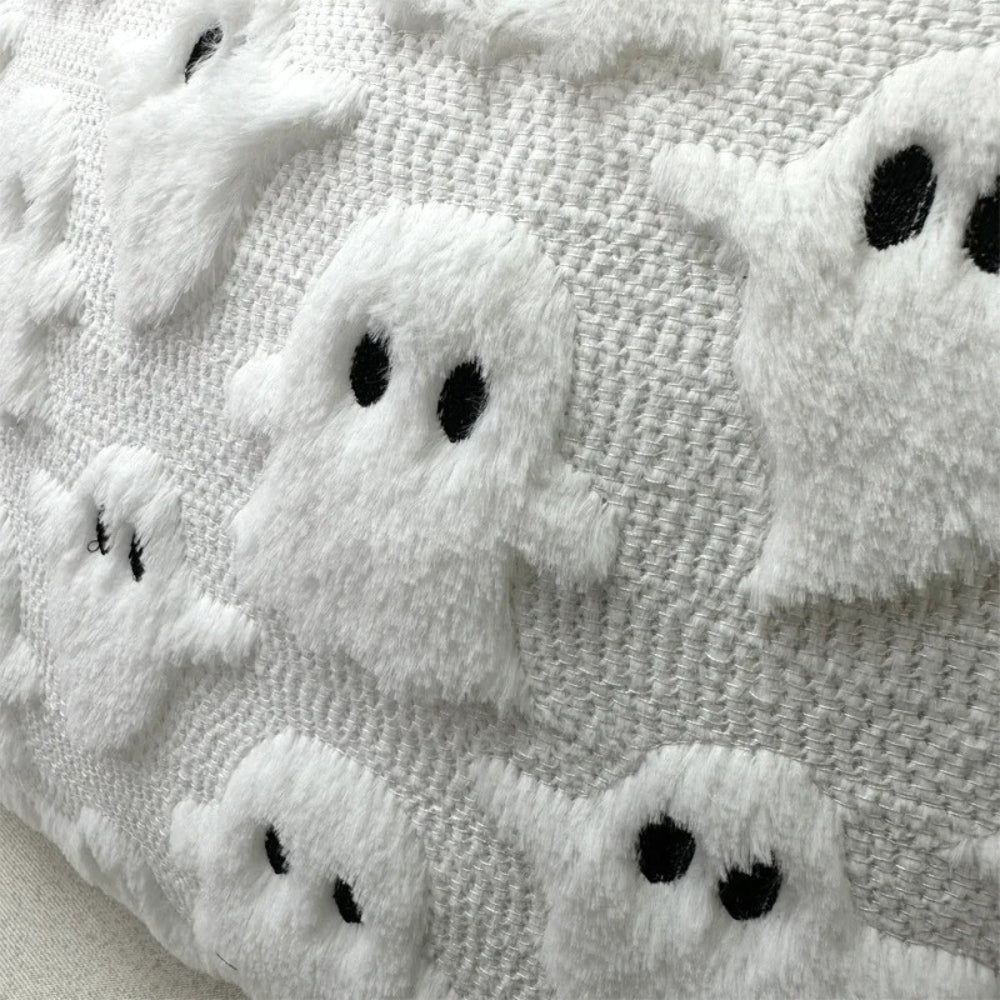 Halloween pluche kussenhoes met griezelige spoken