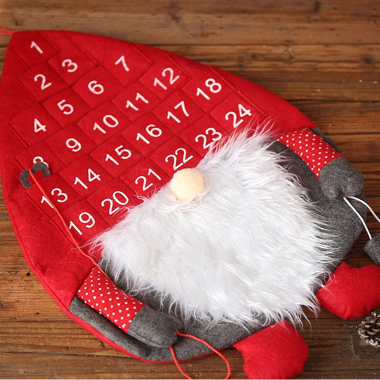 Hangende kerstman adventskalender - Aftellen naar Kerstmis