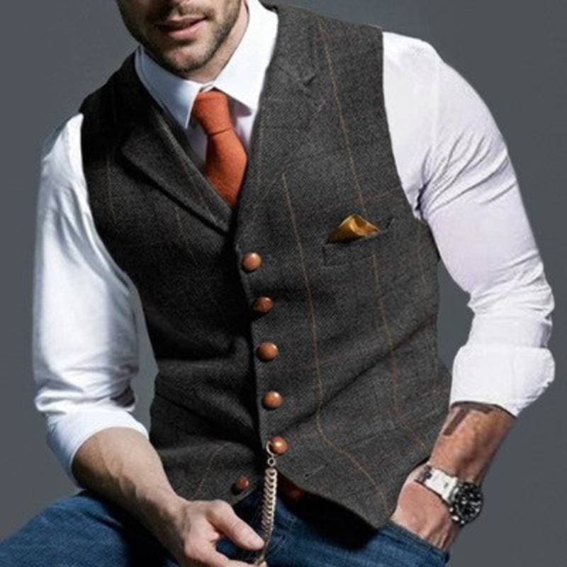 Licht gilet – Elegant ruitpatroon & dagelijkse kleding
