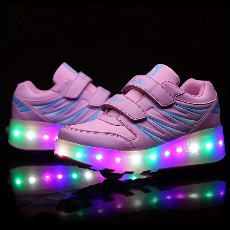 Lichtgevende rolsneakers voor kinderen die van bewegen houden