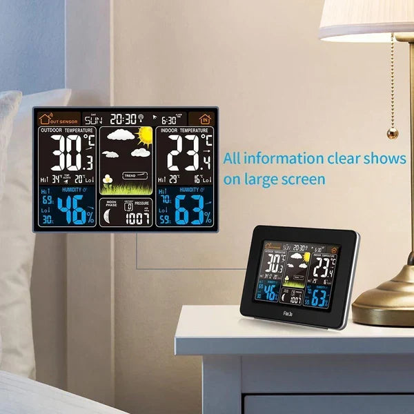 Luxe draadloos weerstation voor thuis – Nauwkeurige monitoring voor binnen en buiten