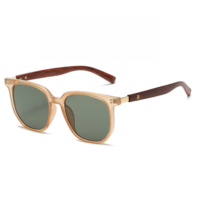 Luxe vintage houten zonnebril