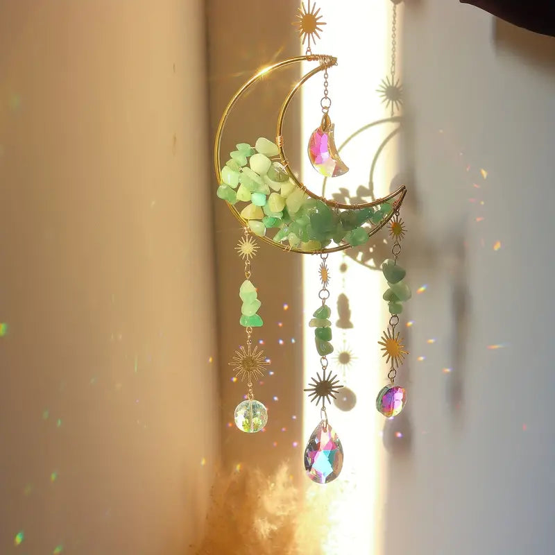 Maan-droomvanger met prisma – Vangt de betoverende essentie van de nacht