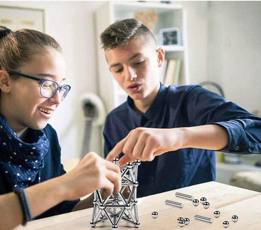 Magnetische stalen staafjes en bolletjes