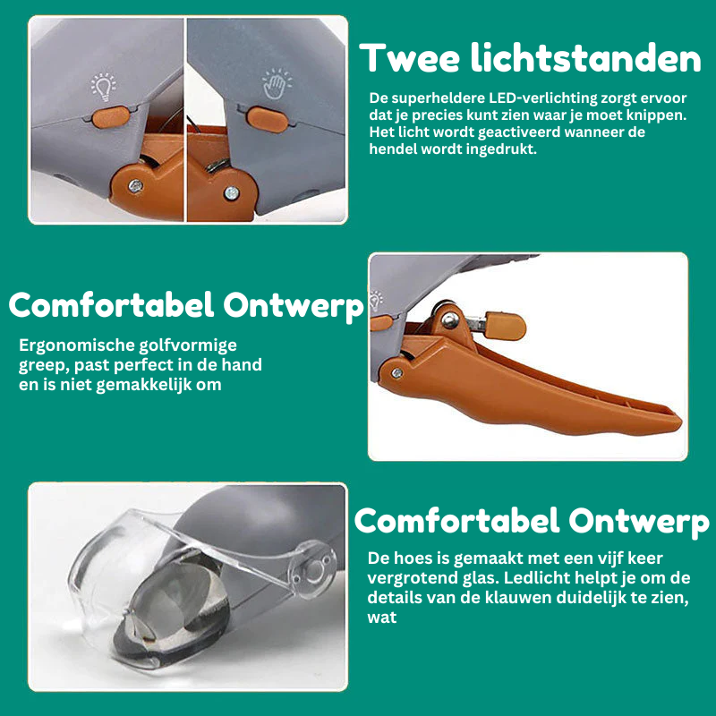 Nagelschaar voor honden met bloedvatsensor