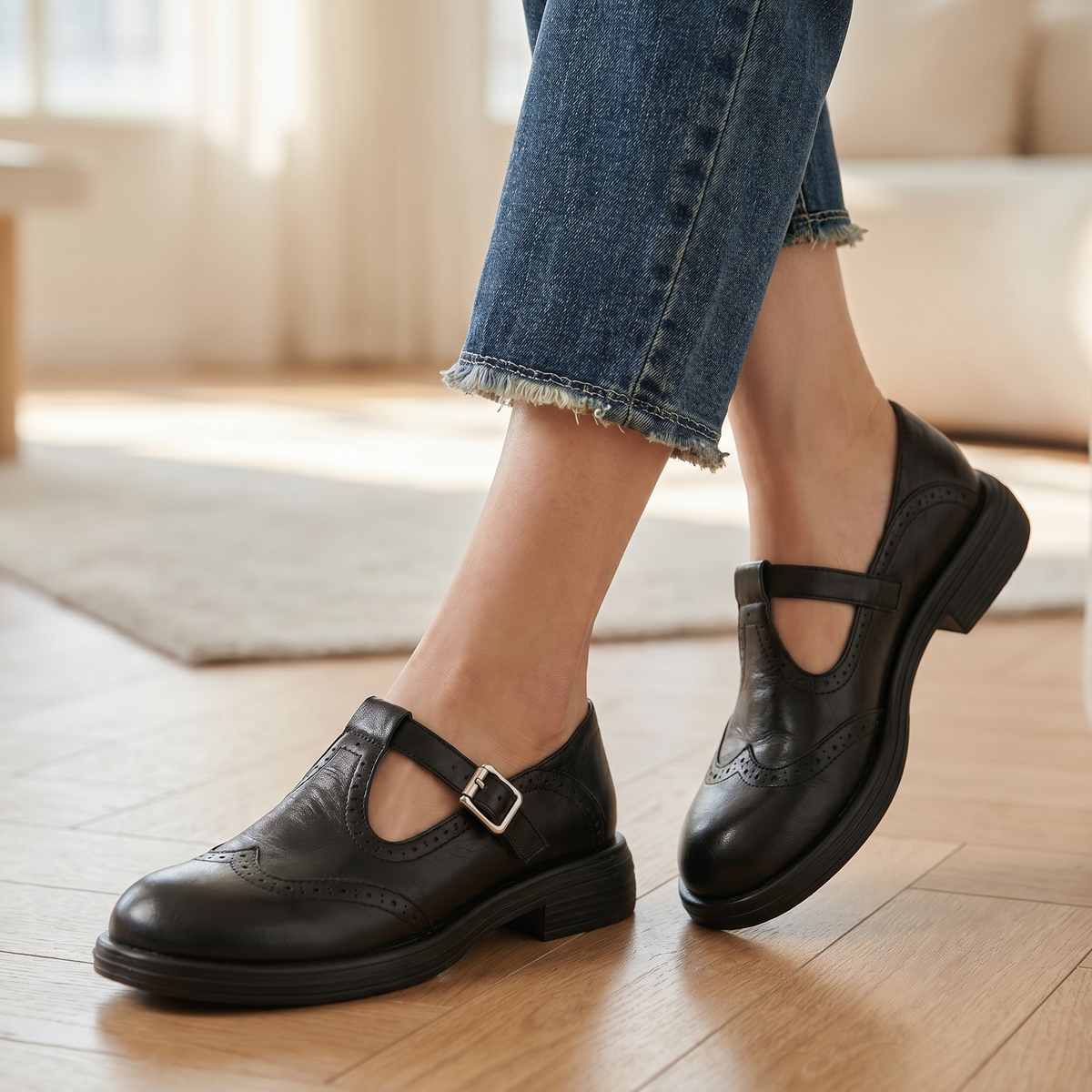 Orthopedische Leren Mary Jane Schoenen voor Dames | Comfortabel Schoeisel voor de Hele Dag