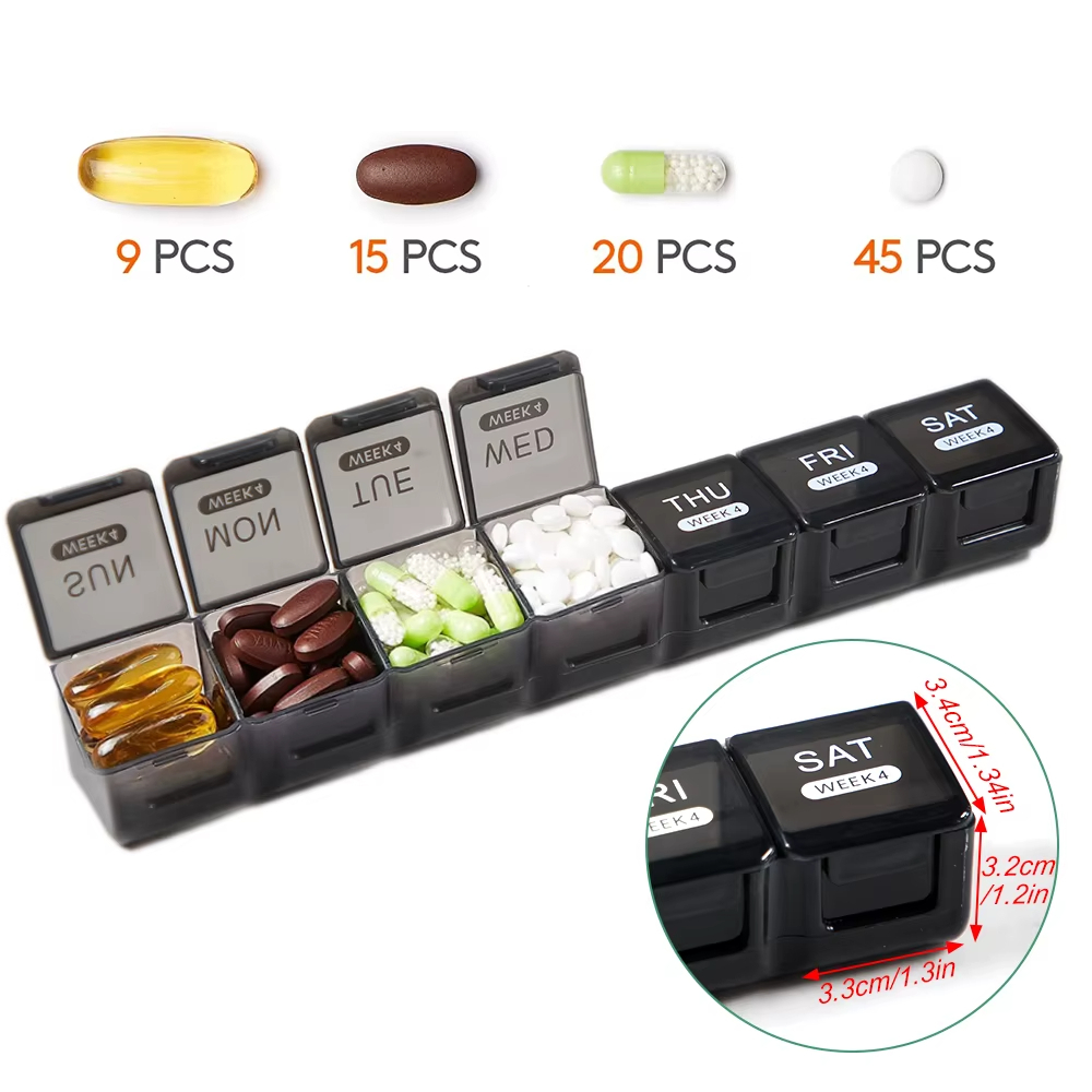 Pillendoos voor 4 Weken met Dagelijkse Dosering (4x7 Dagen)