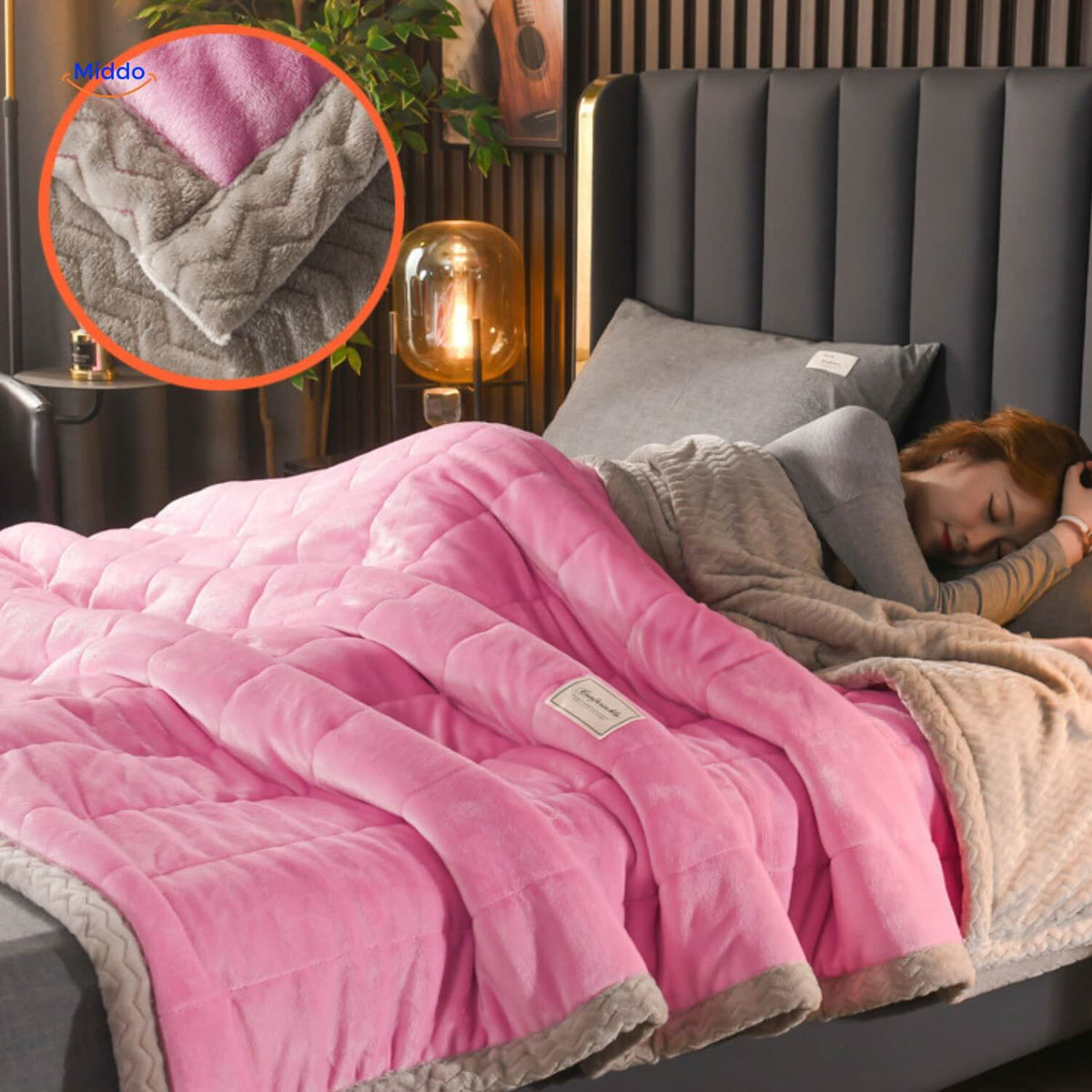 Pluche wollen deken | Warm en comfortabel, ideaal voor de winter