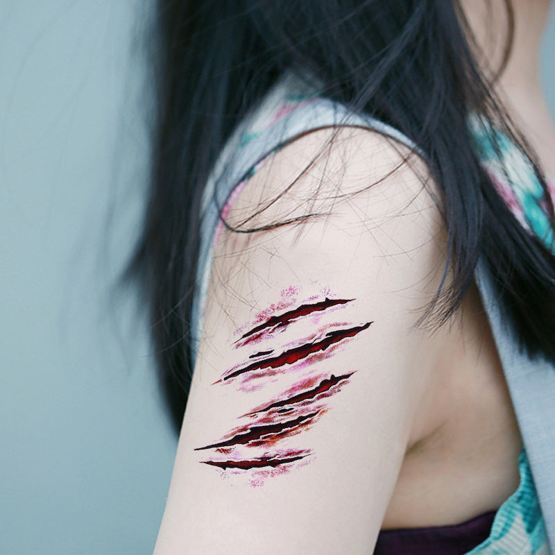 Realistische horror halloween-tattoos – Maak je halloween-make-up compleet