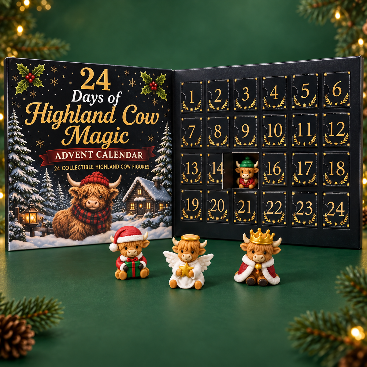 Schotse Hooglander Adventskalender - Aftellen naar Kerstmis