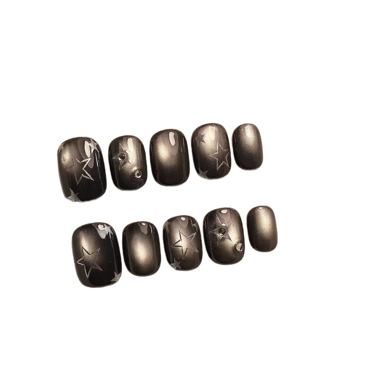 Set press-on nagels versierd met sterren