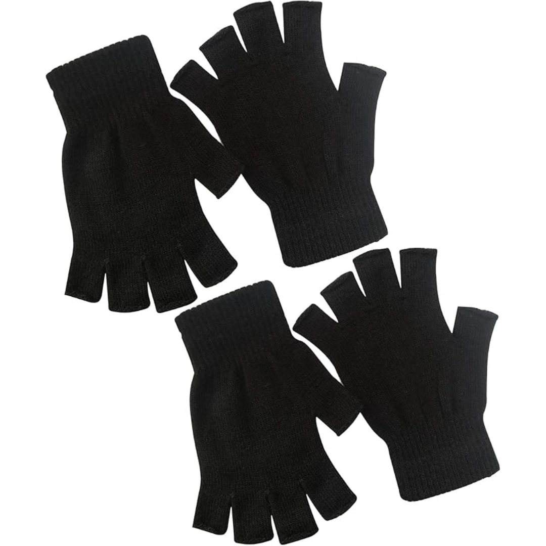 Set van 2 stuks gebreide winterhandschoenen zonder vingers