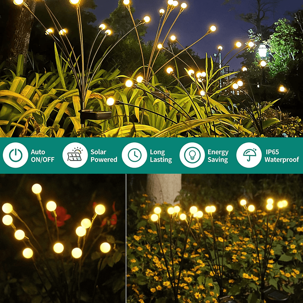Solar Vuurvlieg Tuinverlichting voor Buiten - IP65 Waterdicht