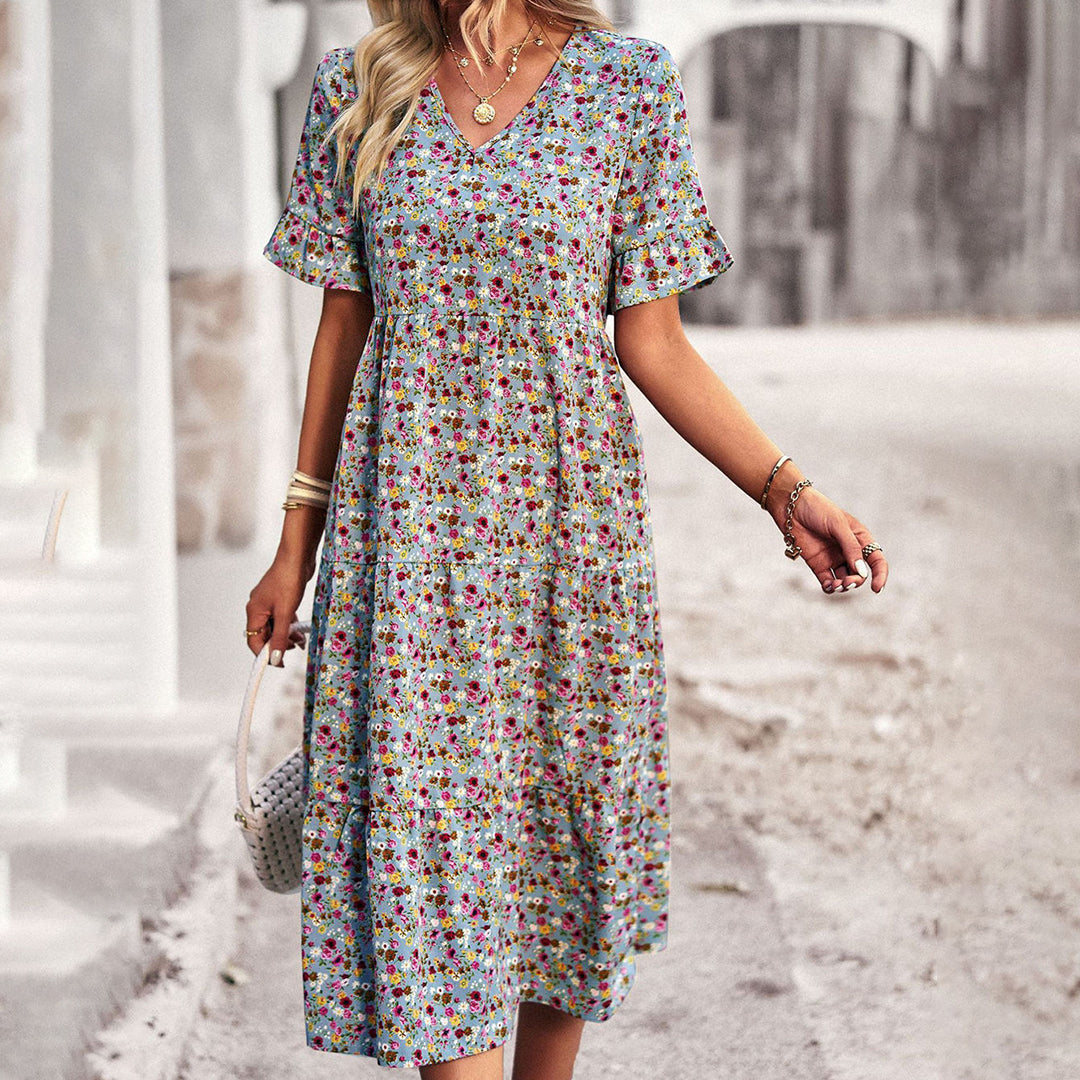 Stijlvolle zomerse midi-jurk met bloemenprint voor dames