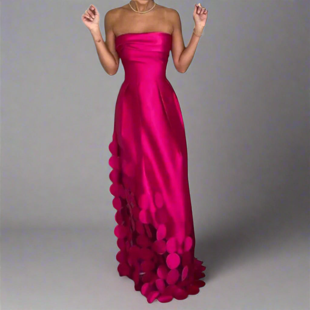 Strapless maxi-jurk voor dames