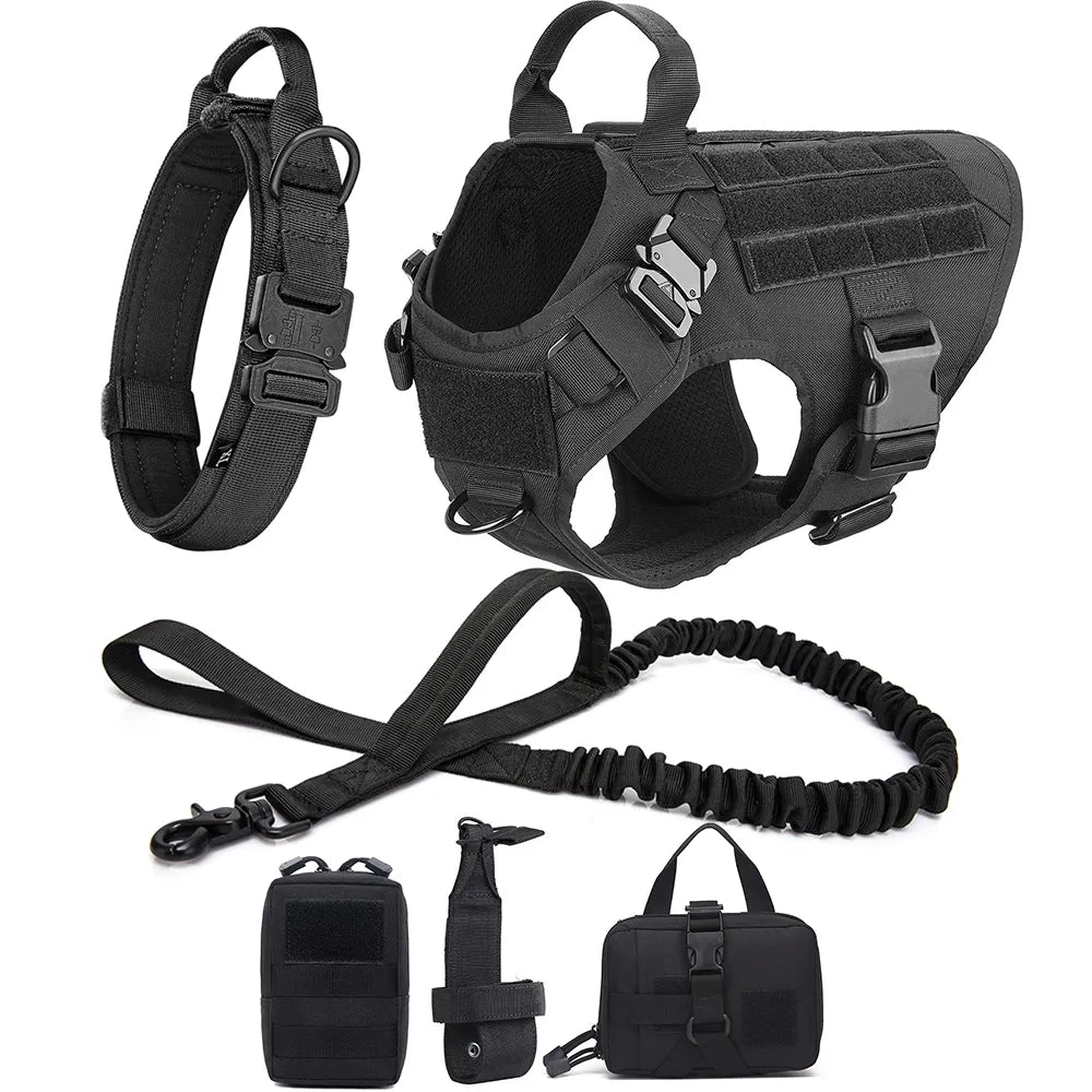 Tactisch anti-trek hondentuig voor training en outdooravonturen