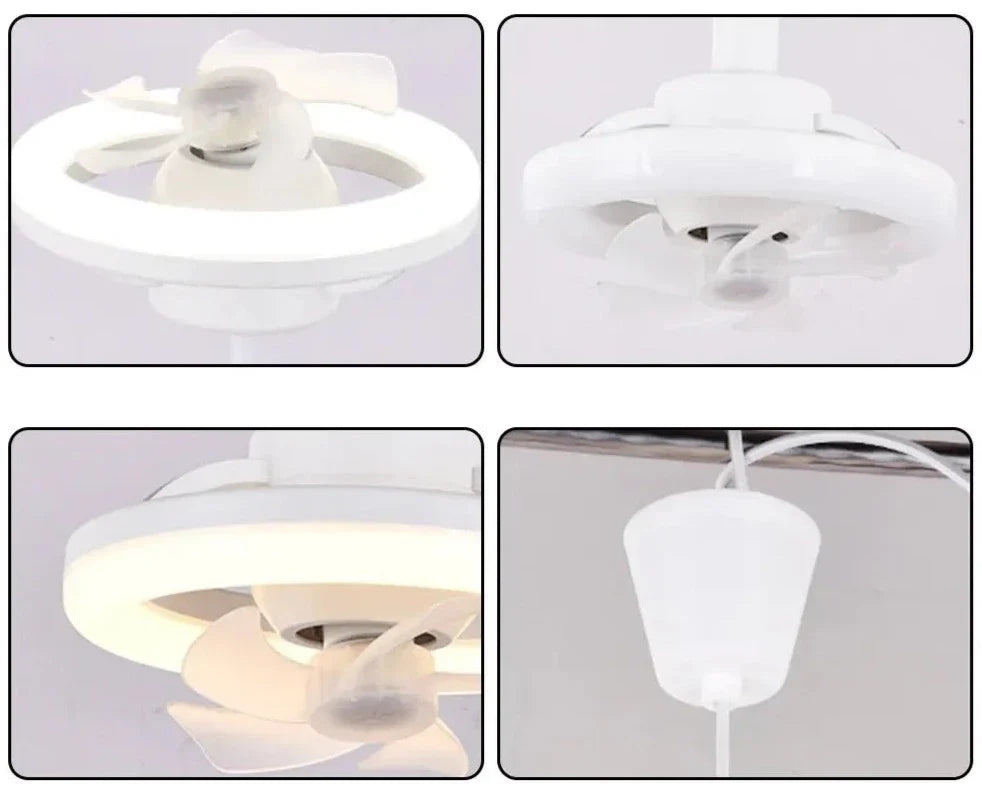 Verstelbare plafondlamp met ventilator