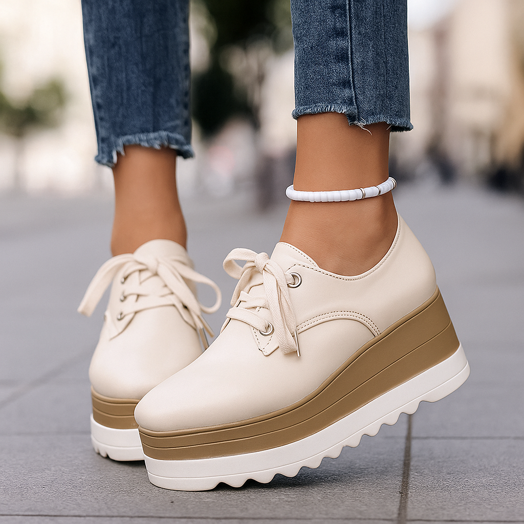 Veterschoenen met platform voor dames