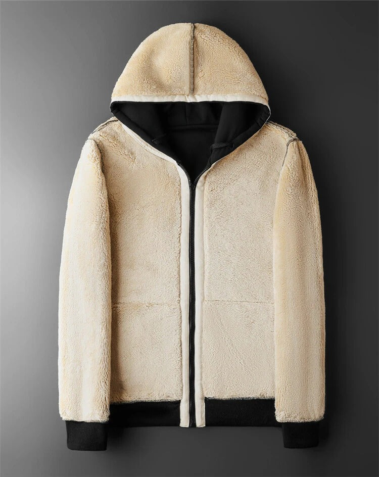 Warme, dikke fleece jas voor heren