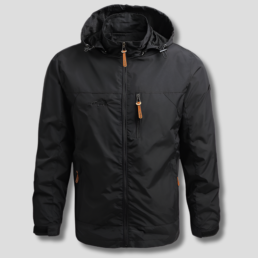 Wind- en waterdichte herenjas in militaire stijl