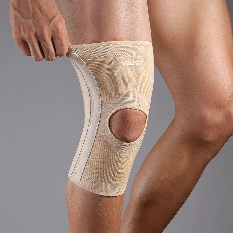 Zeer elastische gebreide kniebrace