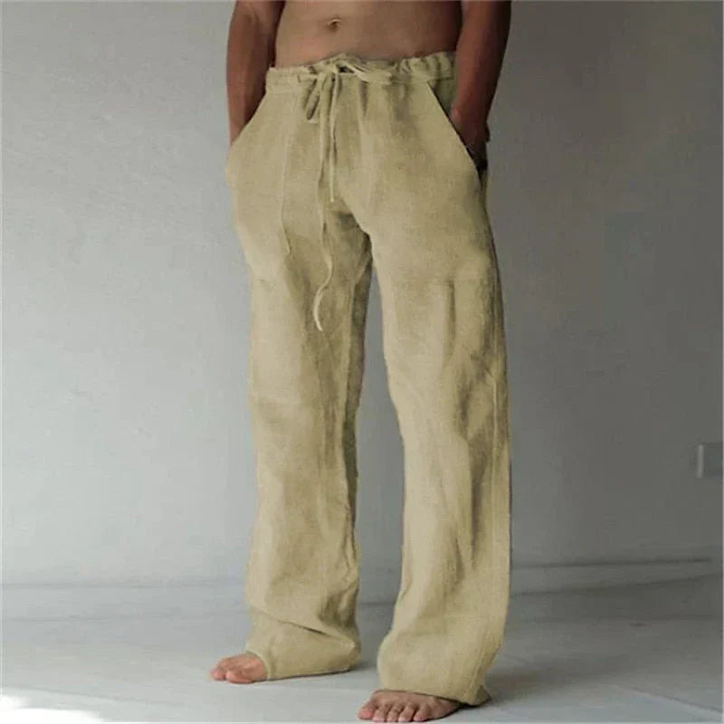 Zomerbroek voor heren met baggy pasvorm en elastische tailleband