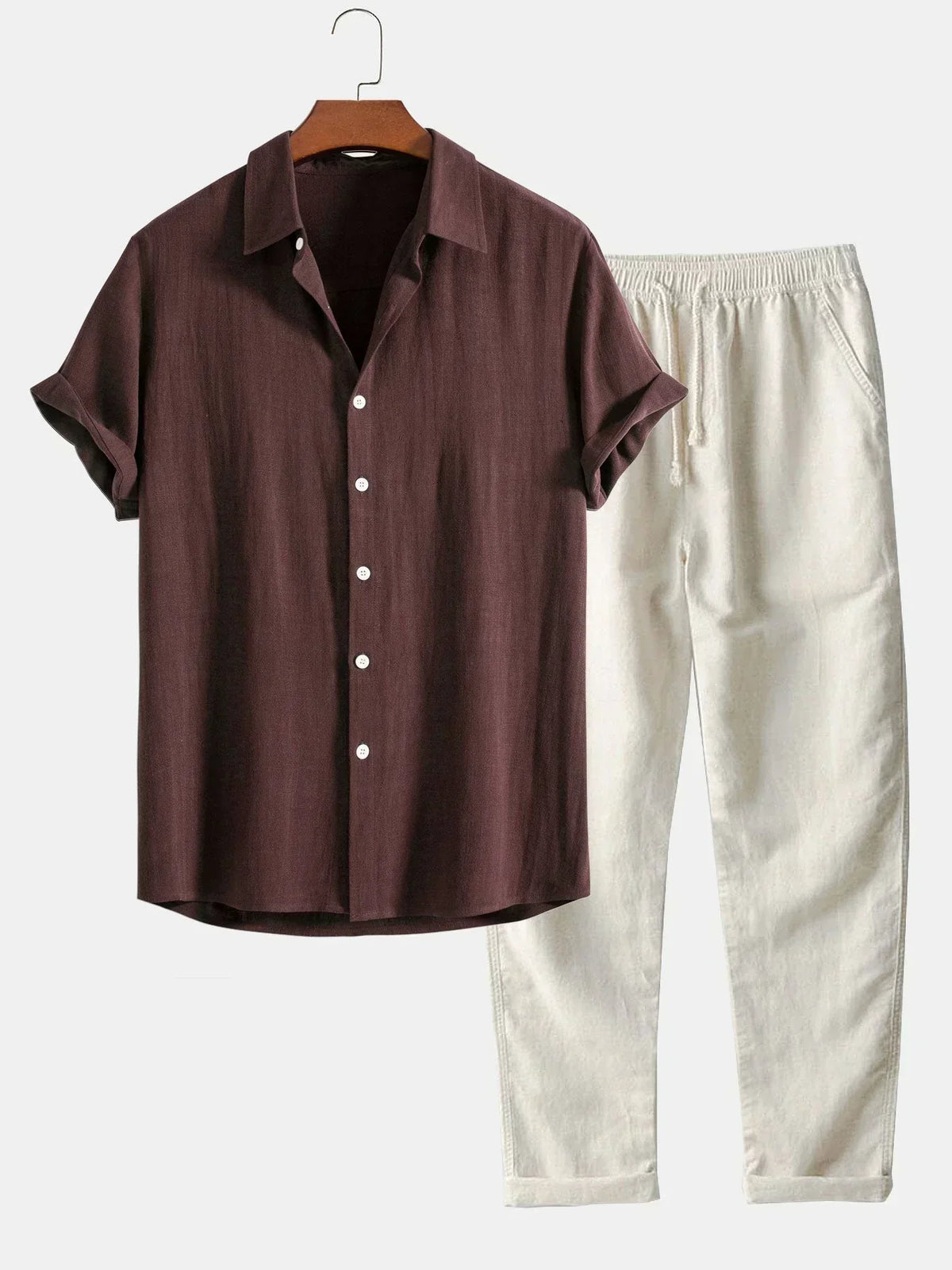 Zomerse herenset: comfortabele broek en overhemd
