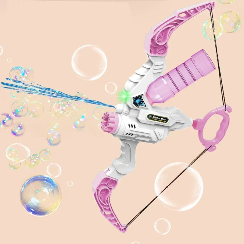 2-In-1 Bellenblaasmachine en Waterpistool Boog Speelgoed voor Kinderen - Buiten